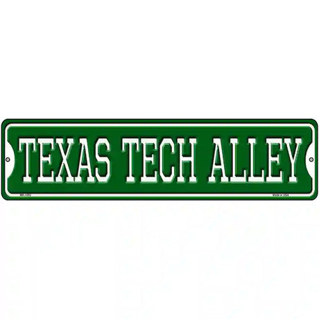 Texas Tech Alley Novelty Metal Street Sign 12" x 3" (MK)