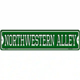 Northwestern Alley Novelty Metal Street Sign 12" x 3" (MK)