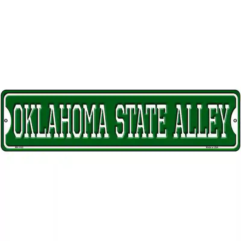 Oklahoma State Alley Novelty Metal Street Sign 12" x 3" (MK)