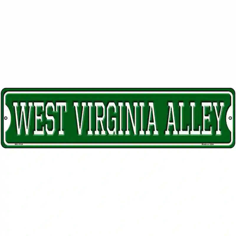 West Virginia Alley Novelty Metal Street Sign 12" x 3" (MK)