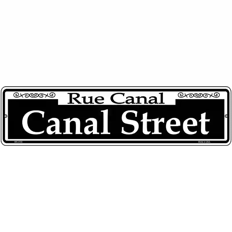 Canal Street Novelty Metal Street Sign 12" x 3" (MK)