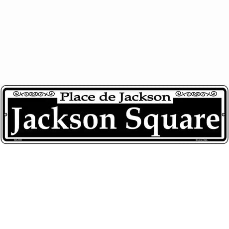 Jackson Square Novelty Metal Street Sign 12" x 3" (MK)