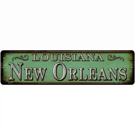 New Orleans Louisiana Novelty Metal Street Sign 12" x 3" (MK)