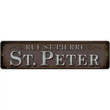 Rue St Peter Novelty Metal Street Sign 12" x 3" (MK)