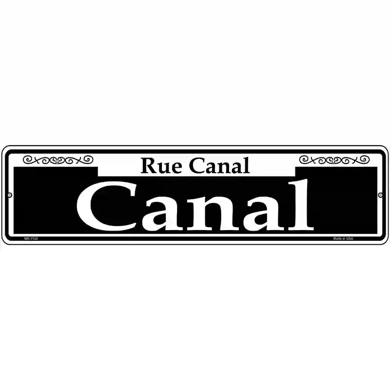 Canal Novelty Metal Street Sign 12" x 3" (MK)