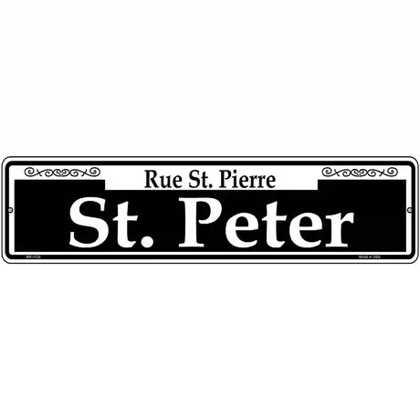 St. Peter Novelty Metal Street Sign 12" x 3" (MK)