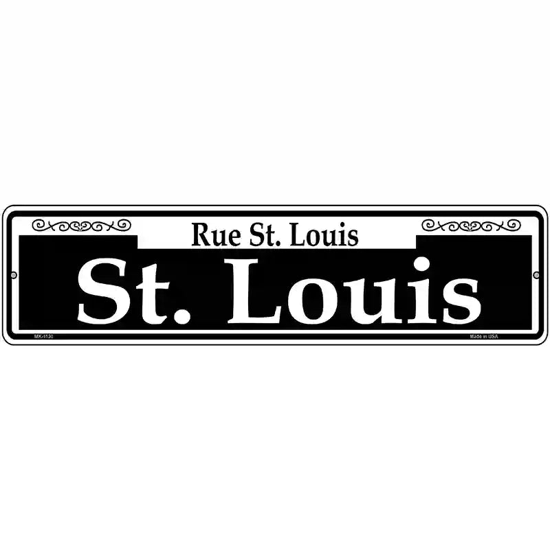 St. Louis Novelty Metal Street Sign 12" x 3" (MK)