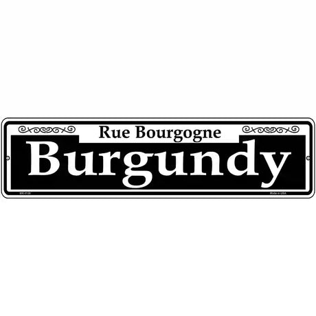 Burgundy Novelty Metal Street Sign 12" x 3" (MK)