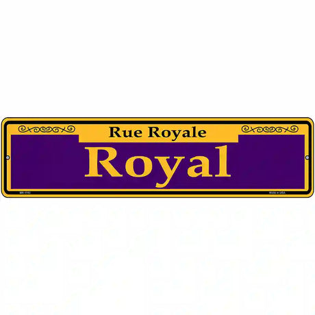 Royal Purple Novelty Metal Street Sign 12" x 3" (MK)