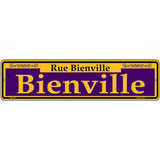 Bienville Purple Novelty Metal Street Sign 12" x 3" (MK)