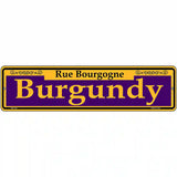 Burgundy Purple Novelty Metal Street Sign 12" x 3" (MK)