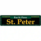 St. Peter Green Novelty Metal Street Sign 12" x 3" (MK)