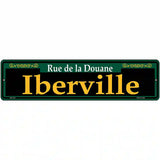 Iberville Green Novelty Metal Street Sign 12" x 3" (MK)