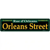 Orleans Street Green Novelty Metal Street Sign 12" x 3" (MK)