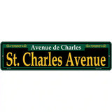 St. Charles Avenue Green Novelty Metal Street Sign 12" x 3" (MK)