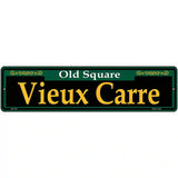 Vieux Carre Green Novelty Metal Street Sign 12" x 3" (MK)