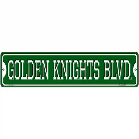 Golden Knights Blvd Novelty Metal Street Sign 12" x 3" (MK)