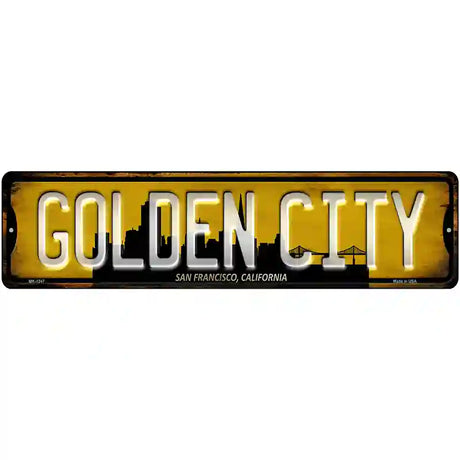 San Francisco California Golden City Novelty Metal Street Sign 12" x 3" (MK)