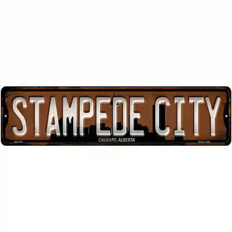 Calgary Alberta Stampede City Novelty Metal Street Sign 12" x 3" (MK)