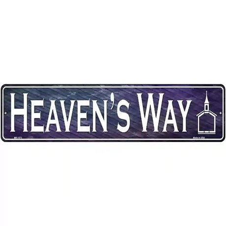 Heavens Way Novelty Metal Street Sign 12" x 3" (MK)