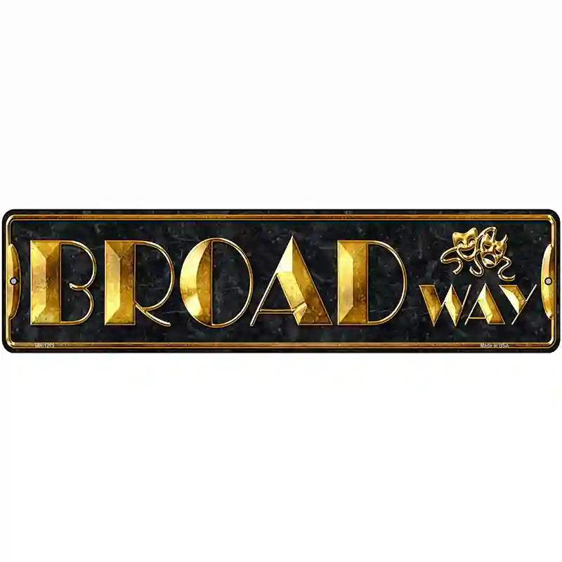 Broadway Theater Novelty Metal Street Sign 12" x 3" (MK)