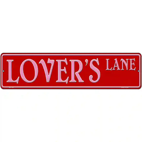 Lovers Lane Street Sign Novelty Metal Street Sign 12" x 3" (MK)