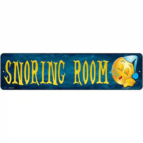 Snoring Room Novelty Metal Street Sign 12" x 3" (MK)