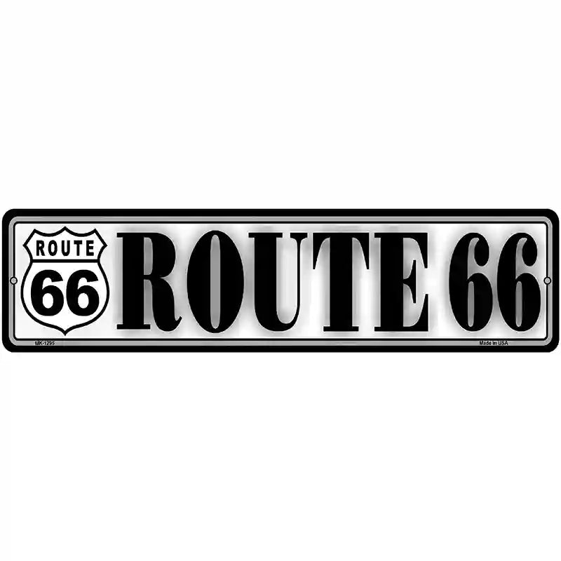 Route 66 Novelty Metal Street Sign 12" x 3" (MK)