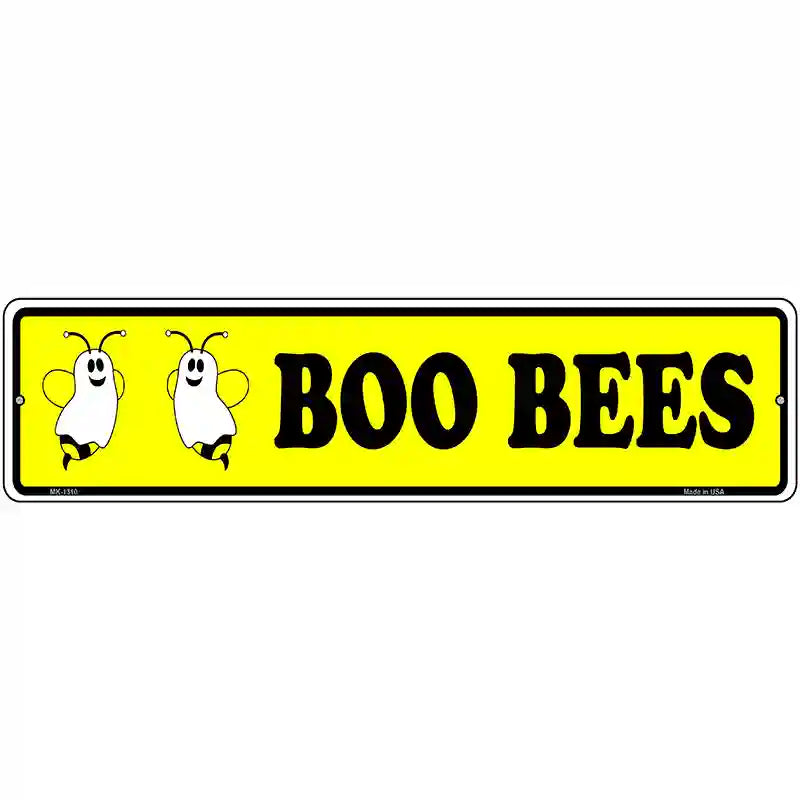 Boo Bees Novelty Metal Street Sign 12" x 3" (MK)