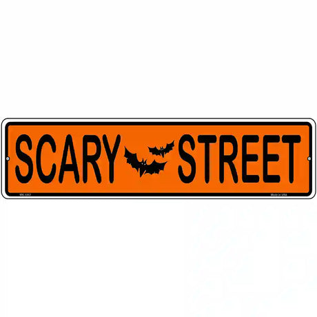 Scary Street Novelty Metal Street Sign 12" x 3" (MK)