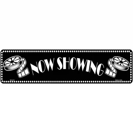 Now Showing Home Theater Novelty Metal Street Sign 12" x 3" (MK)