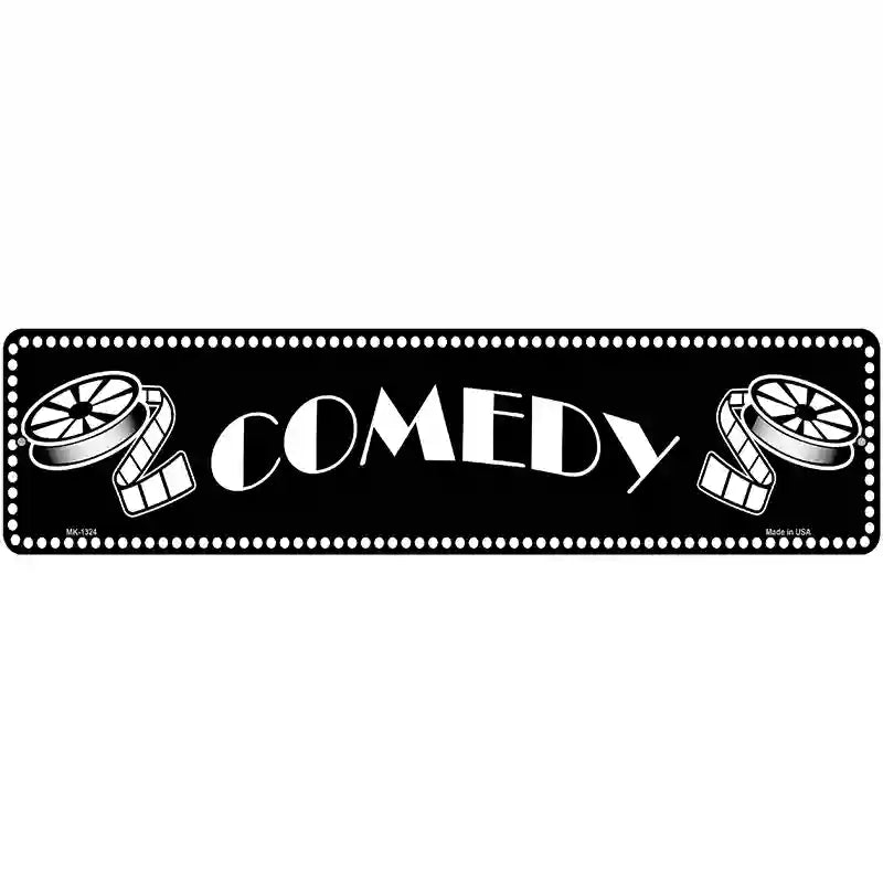 Comedy Home Theater Novelty Metal Street Sign 12" x 3" (MK)