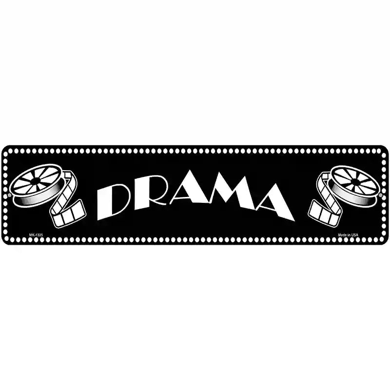 Drama Home Theater Novelty Metal Street Sign 12" x 3" (MK)