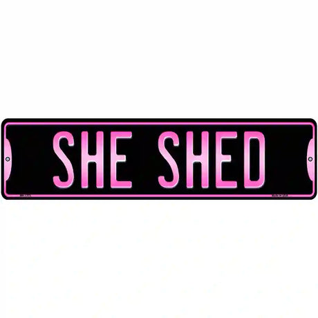 She Shed Novelty Metal Street Sign 12" x 3" (MK)