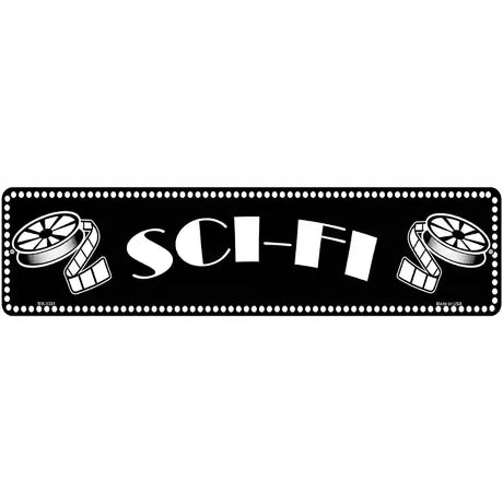 Sci-Fi Home Theater Novelty Metal Street Sign 12" x 3" (MK)