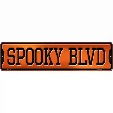 Spooky Blvd Novelty Metal Street Sign 12" x 3" (MK)