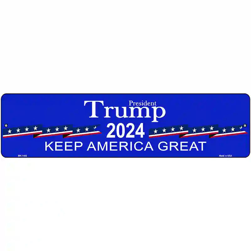 Blue Trump 2024 Novelty Metal Street Sign 12" x 3" (MK)