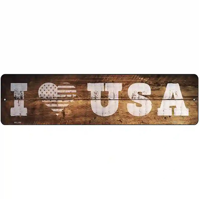 I Love USA Novelty Metal Street Sign 12" x 3" (MK)