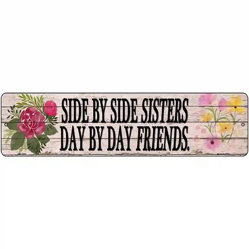 Sisters and Friends Novelty Metal Street Sign 12" x 3" (MK)