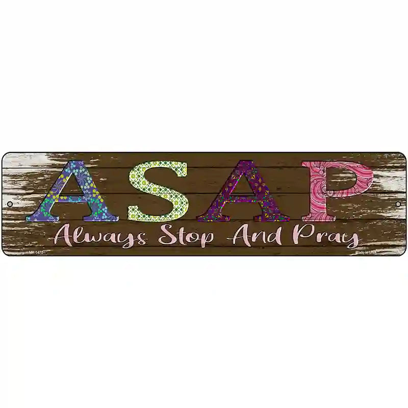 ASAP Novelty Metal Street Sign 12" x 3" (MK)