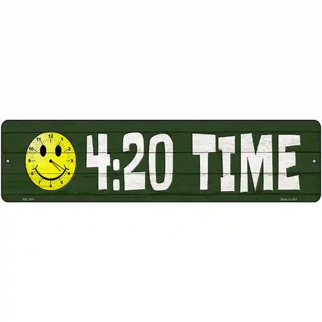 420 Time Novelty Metal Street Sign 12" x 3" (MK)