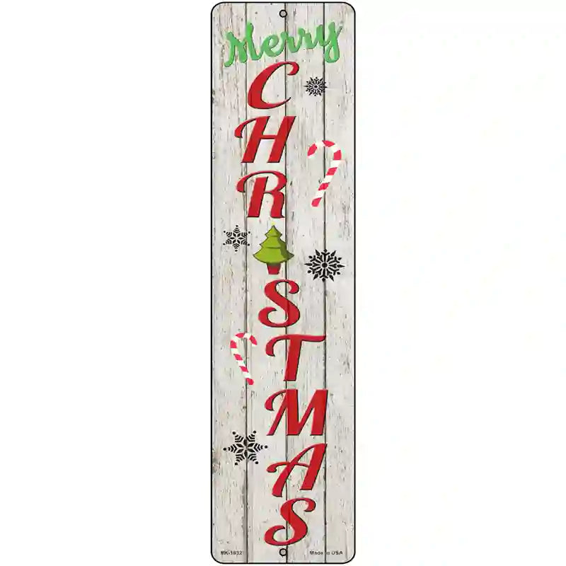 Merry Christmas Novelty Metal Street Sign 12" x 3" (MK)