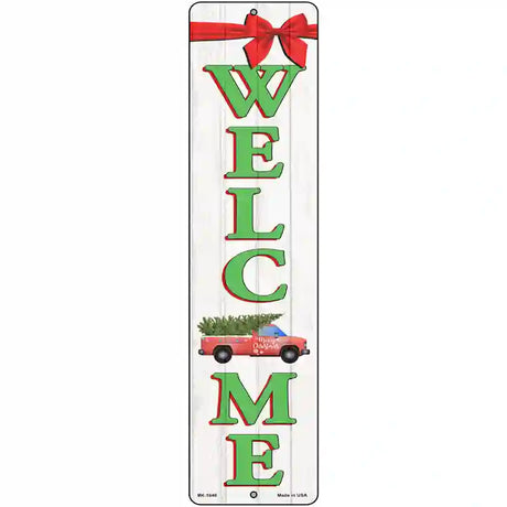 Winter Welcome Novelty Metal Street Sign 12" x 3" (MK)