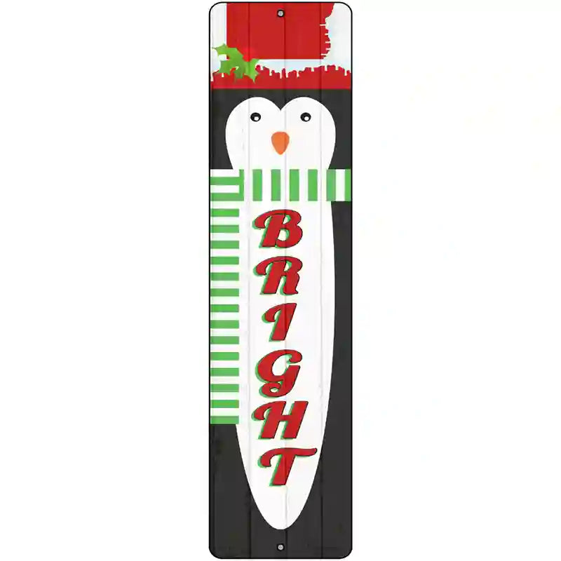 Penguin Bright Novelty Metal Street Sign 12" x 3" (MK)