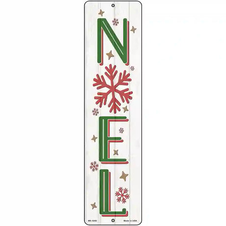 Noel White Novelty Metal Street Sign 12" x 3" (MK)