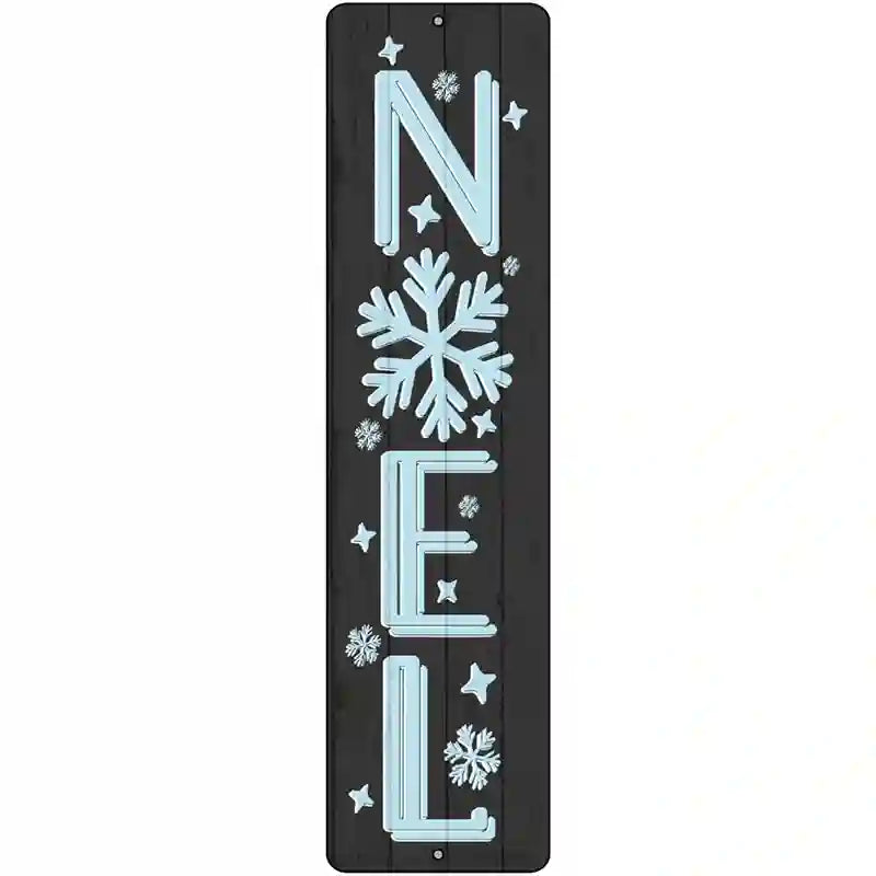 Noel Black Novelty Metal Street Sign 12" x 3" (MK)