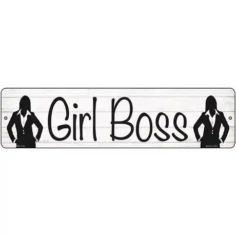 Girl Boss Novelty Metal Street Sign 12" x 3" (MK)