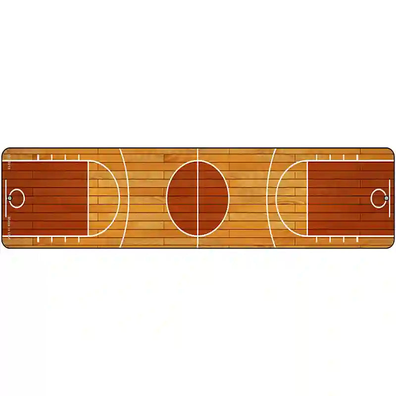 Basketball Court Novelty Metal Street Sign 12" x 3" (MK)