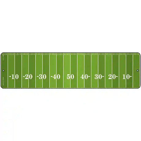 Football Field Novelty Metal Street Sign 12" x 3" (MK)