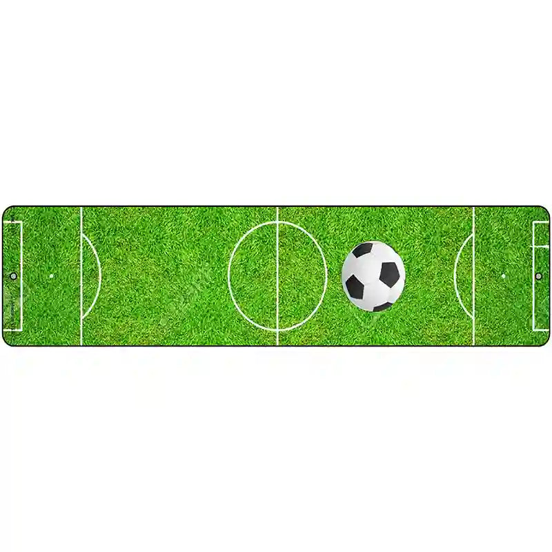 Soccer Field Novelty Metal Street Sign 12" x 3" (MK)